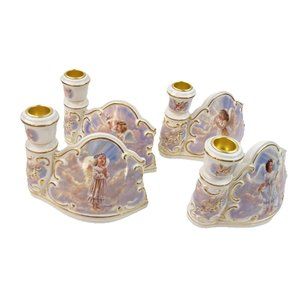 Bradford Exchange COMPETE Set of 4 CIRCLE OF LIGHT (Faith,Hope,Love,Grace) Angel